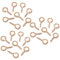 200 Pcs Small Eyelet Screws, 6 x 13mm Metal Eye Pins Hooks, Eye Bolts Screws, KC Gold