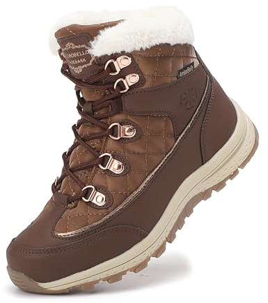 ARRIGO BELLO Stivali Da Neve Donna Invernali Scarpe Da Donna Invernale Trekking Stivaletti Outdoor Casual Camminate Antiscivolo Boot (I Marrone,EU 41)