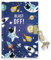 Sixstore A6 Undated Boys Top Secret Diary with Ribbon Divider, Padlock and Key, 15 x 11cm, Kids Notebook for Boys, Spacecraft