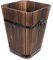 YARNOW 1pieza Cubeta De Madera Sólida Retro para Plantas Suculentas Macetero Multifuncional Anticorrosión para Decoración De Jardín Y Balcón