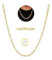 Rajputana Gold Kette Herren 3mm 925 Sterling Silber Kette Herren Goldkette Männer Figaro Halskette Gold Chain for Mens Kette Männer Schmuck 20 Zoll