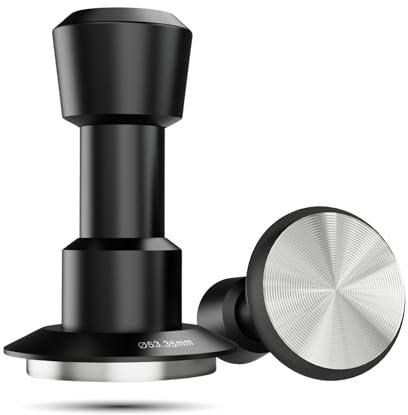 Vandroop Tamper 53.35mm 4-Feder-System 25-35lbs Einstellbarer Anpressdruck Espresso Kaffee Tamper für Barista Zubehör mit Sound Feedback Präzisions Edelstahlbasis