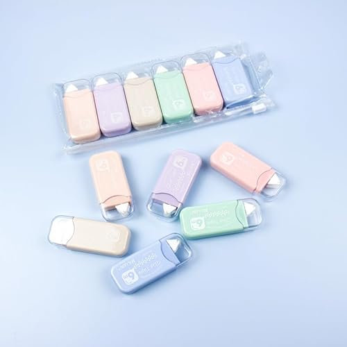 6 Stück Kleberoller, 6m x 6mm Doppelseitiges Klebeband Roller Fotokleber Roller Selbstklebend KlebeabrollerFür Basteln, Scrapbooking, Karten, Fotos, Tagebuch