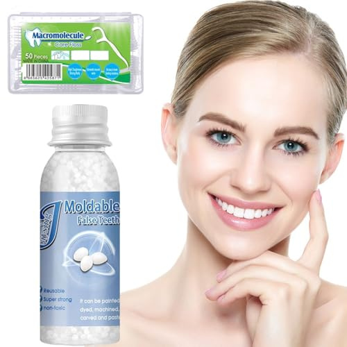 Temporäre Zahnersatz Prothese Zahnkleber, Zahnreparaturset Zahn Reparatur Set, Zahnfüllung Selber Machen Zahnzement Selbsthärtend, Geeignet Für Temporäre Zahnreparatur Und DIY 30ml