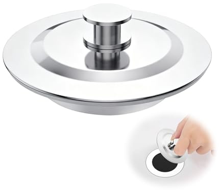 Universal-Badewannenstöpsel, Korrosionsschutz, langlebig, Ablaufgarnitur für Spüle, Küche, für 42 – 44 mm, Abflussstopfen aus Edelstahl für Badewanne/Spüle/Küche