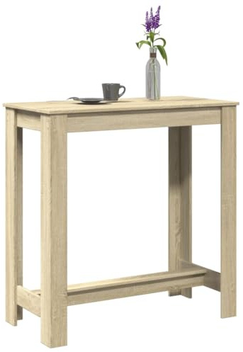 Tomostar Bartisch, Stehtisch, Küche, quadratischer Tisch, Esszimmer, Sonoma-Eiche, 102 x 50 x 103,5 cm, Holz
