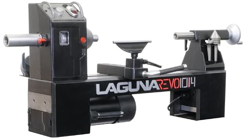 New! 10 Revo 10|14 Benchtop Lathe - 1 HP PWM Motor, Auxiliary 120V Outlet, Projected Bearing Cone.