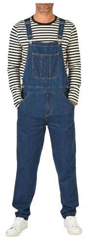Générique Salopette de Travail Homme, Salopette Jean Homme - Salopettes Jean Pratiques pour Quotidien, Pantalons Confortables pour Casual, Chino Fluide pour Loisirs urbains