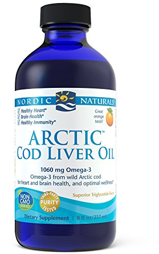 Nordic Naturals Arctic CLO, Heart and Brain Health, and Optimal Wellness, Orange, 8 oz.