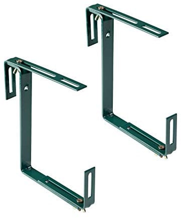 Xclou Scatola porta fiori senza foratura, portacamicia da balcone, gancio e supporto, verde, 19 x 5 x 17 cm