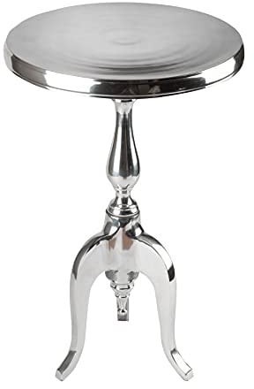 invicta INTERIOR Edler Design Beistelltisch Savoy 55 cm Aluminium silberfarbig Tisch rund Couchtisch Wohnzimmertisch