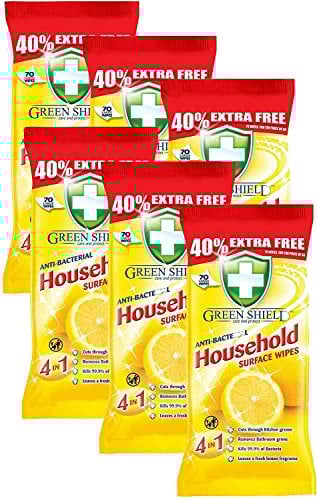 Green Shield Antibacterial Home Surface 50 Wipes Triple Pack (Pack of 3 x 50s)
