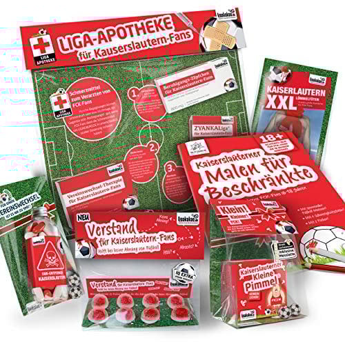 Kaiserslautern Trainingshose ist jetzt KLEINE PIMMEL Set 2: MAXIMAL-Spass-Paket by Ligakakao.de rot-weiß Herren Uhlsport Jogging lauf-Hose Trainingsanzug