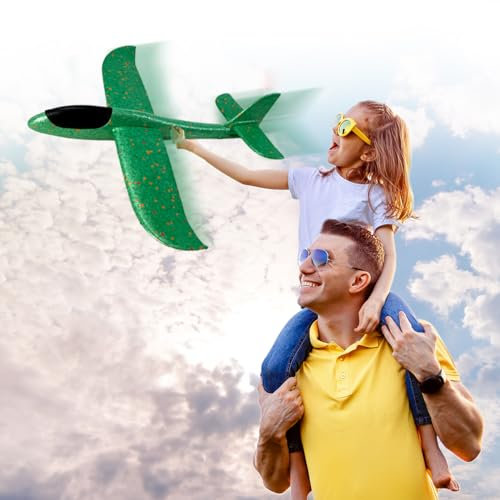 Kids Children Aircraft Glider Launcher Foam Glider Hand Throw Colorful Airplane Model Plane Toy Gliders Hand Throw Game for Kids Birthday Gifts Pack of 1