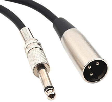 Devinal XLR auf 6,35 mm Mono Kabel, XLR-Stecker auf 1/4 Zoll TS Stecker Audio Kabel, 6,35 mm auf XLR Mikrofon Unsymmetrisches Kabel für Verstärker, Instrumente etc. 1,8 Meters