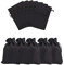 nbeads 50 Jute Geschenktüten mit Kordelzug Jute Säcke Schmuck Beutel Für Hochzeit Party und Diy Craft, 13,5-14×9,5-10 cm Schwarz