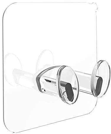 10 Stück selbstklebender Steckerhalter, transparente Mehrzweck-Haken, Wandaufhänger, Haken, Rasierer-Halter, Stecker-Organizer, Haken für Badezimmer, Schlafzimmer, Küche (transparent)