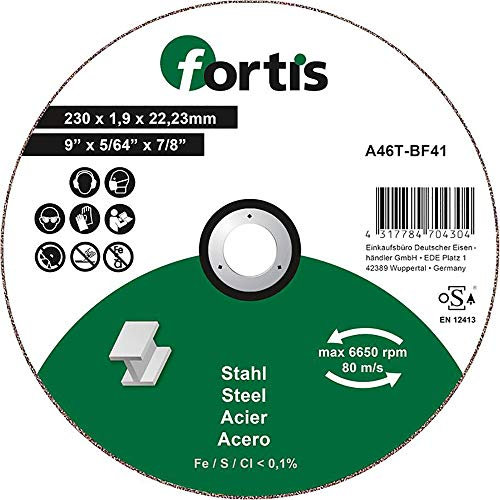 FORTIS Trennscheibe Stahl 230 x 1,9mm gerade