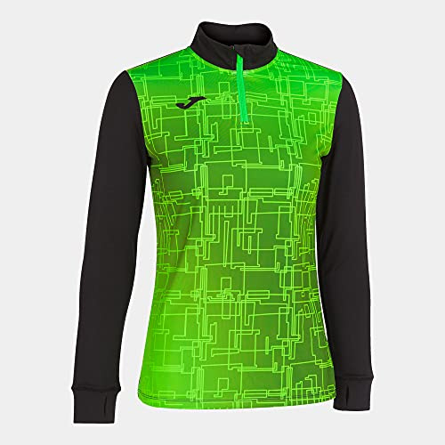Joma Sweatshirt Femme Elite VIII 1/2 Zip, Unisex, schwarz/neongrün, XS
