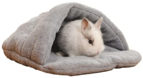 MUYYIKA Meerschweinchen Haus Zubehoer Kaninchen Haus Spielzeug Plüsch Kuschelhöhle Kaninchenhaus Warmes Bett Kuschelbett für Hasen Hamster Ratten Meerschweinchen Chinchilla Eichhörnchen Igel