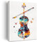 Aquarell-Cello auf Leinwand, Wandkunst, Musikinstrument, Cello, Jazz, Leinwanddruck, Gemälde, Poster, Wanddekoration, gerahmt, für Cellisten, Musiker, Geschenke, 30,5 x 38,5 cm
