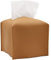 Kosmetiktücherbox, Taschentuchbox, Taschentuchspender, Tissue Box für Esszimmer Badezimmer Schlafzimmer Auto Büro, Verdicktes Ledermaterial, Quadratisch, Nachfüllbar 13 x 13 x 13 cm - Braun