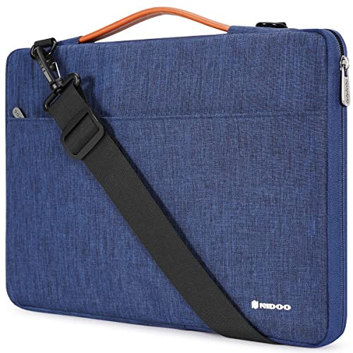 NIDOO 17 Zoll Laptoptasche Aktentaschen Tasche Hülle für 17.3 Legion 5 Gen 6/17.3 Chromebook 317/17 G7 17, Wasserdicht Laptop Sleeve Umhängetasche Schultertaschen Hülle Tragetasche, Blau