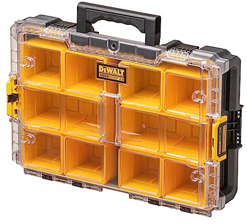 DEWALT DS100 TOUGHSYSTEM 2.0 Toolbox with Clear Lid, Yellow