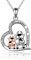 AXELUNA Kuh Halskette für Frauen Ich liebe dich 925 Sterling Silber Kuh Geschenke Anhänger Schmuck Geburtstag für Sie