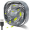 TANNESS Ventilador de escritorio, USB, rotación de 360°, pequeño, portátil, silencioso, ventiladores de 3 velocidades y fuerte flujo de aire, refrigeración de pie, dormitorio silencioso, color gris