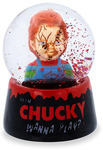 Child's Play Chucky Mini-Schneekugel Wanna Play? zum Sammeln, 7,6 cm hoch