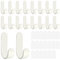 Klebehaken Haken Selbstklebend Wandhaken, 20 Stück Kleine Haken Selbstklebend, Wandhaken Selbstklebend, Selbstklebende Wandhaken für Bad Toilette Handtuchhalter Küche Badezimmer Küche Garderobe, Beige