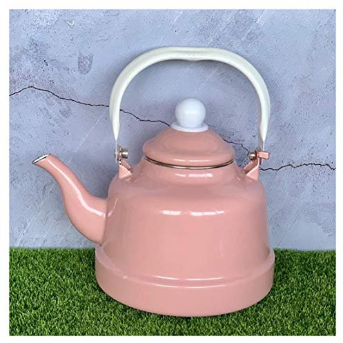 GImLY Hervidor de Agua para el hogar Hervidor de Agua Hervidor de Agua Hecho de Vidrio esmaltado, pequeña Serie Verde Menta Fresca, Tetera para el hogar, Silbato Abierto de Agua para cocin