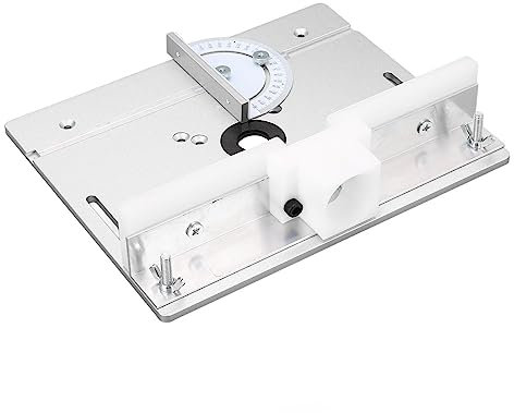 Kit di sollevamento per router in metallo, piastra di base per sega da tavolo (argento)