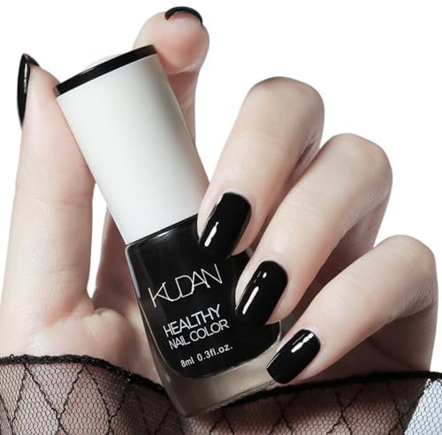 TBeautfave Black Gel Nail Polish, Quick Dry, Long Lasting, Non-Toxic, Water Based Formula, Perfect for DIY Nail Art