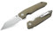 Mr. Blade Bestech Baracuda Couteau pliant Mikarta Desert Green en acier D2