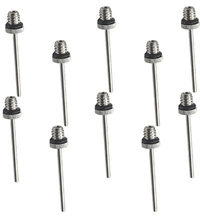 Aiguille de Pompe à Ballon, 10 Pcs Aiguilles de Pompe à Air, Aiguilles de gonflage pour Pompe à Ballon, pour Ballon de Basket-Ball, Volley-Ball, Football, Rugby
