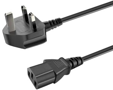 3 pin Power Cable Replacement for Panasonic TV TH37PX60B TH-42PX80B TH-42PX60B TX-P50C3B TH-42PZ81B TH-42PV500B TX-P50XT50B TX-P42XT50B TX-P65VT20B UK AC Cord Lead Plug