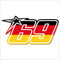 generisch Startnummer 69 Aufkleber Stickerfreaks Hayden sixtynine Sticker Racing Bike Digitaldruck Deutschland Größe M