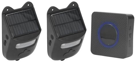Infrarot-Alarm, Sensor, Türklingel, Solar-Einfahrtsalarm, Blitzlicht, Sicherheitssirene für den Außenbereich, Bewegungsmelder, Wetterbeständig, Bewegungsmelder (EU-Stecker)