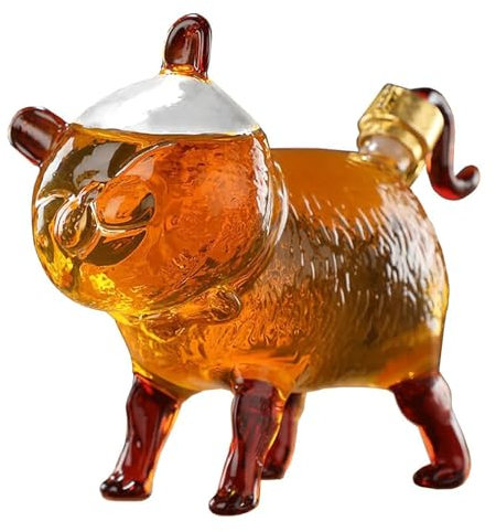 Carafe à Whisky, Bouteille De Whisky En Verre Sans Plomb, Carafe à Liqueur Pour Whisky, Cadeau De Vodka Tequila Pour Amateur De Vin, 750ml