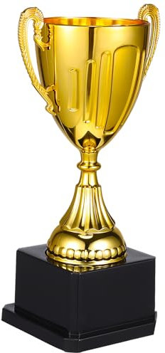 NOLITOY 19 cm große Trophäe, kleine Gold-Trophäen, Pokal, Sport-Turnier-Teilnahme-Trophäe für Preise, Schulbelohnungen, Rechtschreibung, Biene, Gastgeschenke, Requisiten