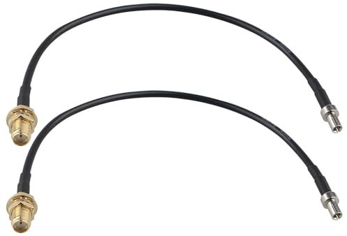 Futheda Adapterkabel TS9-Stecker auf SMA-Buchse 20 cm Koaxialkabel RG174 Antennenverlängerungskabel für externe Antenne, 4G, LTE, WLAN-Router, Huawei 5G, CPE Pro, Netgear Modem Hotspot, 2 Stück