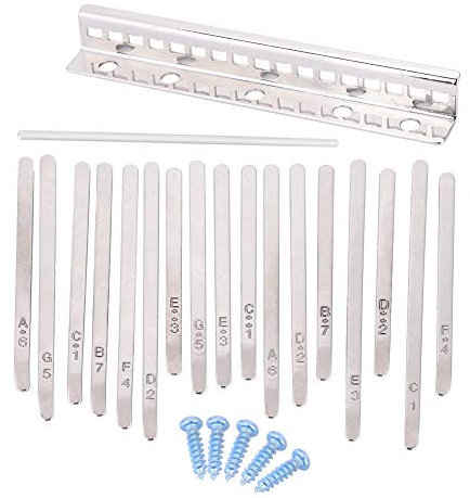 17-Noten-Kalimba-Daumenklavier, Edelstahl-Tasten-Set für Musikinstrumente, DIY-Ersatzteile, Kalimba-Daumenklavier-Ersatztasten-Set