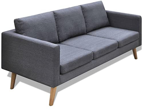 UTSRABFA Sofa Sitzbank Esszimmer Cord Sofa Küchensofa Sofa 3-Sitzer Stoff Dunkelgrau Geeignet für Café, Wohnzimmer, Gästezimmer, Büro