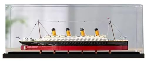 CHIFENMS Acryl-Vitrine kompatibel mit Lego 10294 Titanic, staubdichte Schaukasten (nur Gehäuse) (Lego-Sets sind nicht im Lieferumfang enthalten) (3 mm)