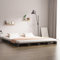 ULUYYUC Palettenbett, Familienbett Tagesbett Gästebett Bettgestell Geeignet für Arbeitszimmer Wohnbereich Zimmer Mieten Wohnzimmer Grau 120x190 cm Massivholz Kiefer 4FT Small Double