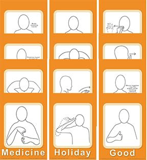 Makaton 20 Basic Signs Serie 2 Lernkarten A6 (Laminat)