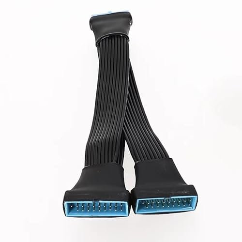 ZHENGPEG 1pcs USB3.0 Computer Motherboard Extension Cable, 19/20Pin Motherboard Connection Cable 1 a 2 Y-Splitter (5,9 pollici)