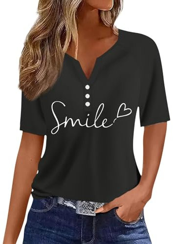 Top Damen Sommer Damen Jeans Shirt Damen T-Shirt Damen Oberteile Damen Sommer Top Damen Musselin Bluse Damen T Shirts Damen Sommer Oversize Shirt Damen Tshirt Damen Oversize Tshirt Damen Sommer
